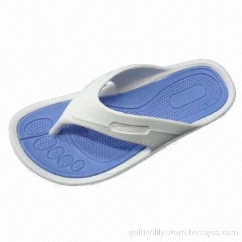 Ladies' EVA Flip Flops with White Strap and Colorful Insole